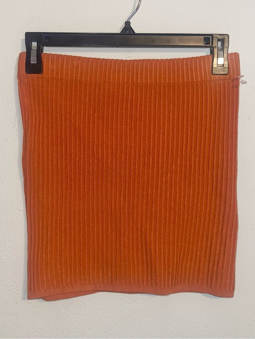 White Fox Ribbed Orange Mini Skirt - Picture 3 of 3